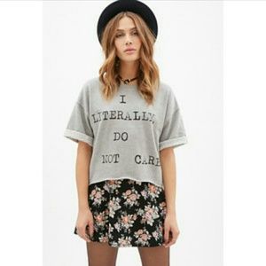 Cropped sweater shirt