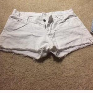 Jean/White Shorts