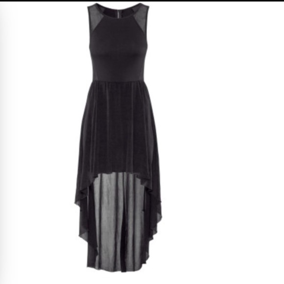 High low black dress