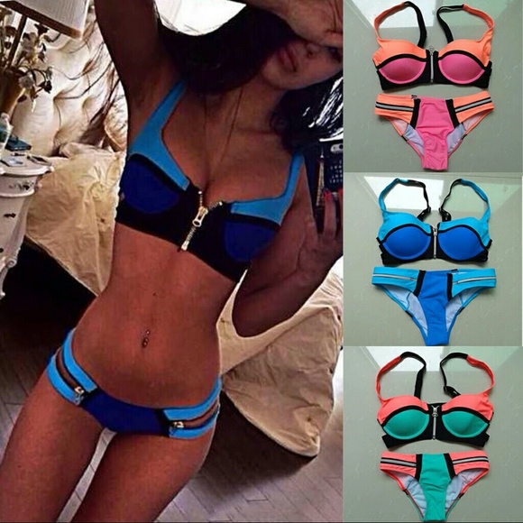Dresses & Skirts - Striped Push-up Bikini Set Swimsuit Swimwear
