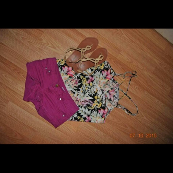 Purple summer shorts