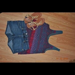 Regular blue jean shorts