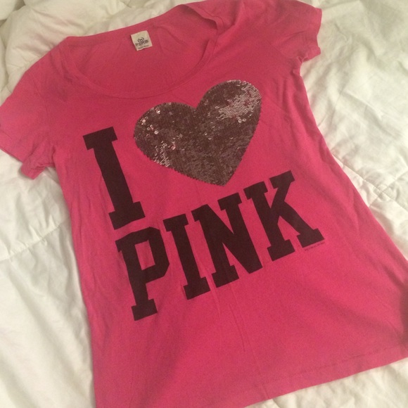 sequin I <3 PINK shirt