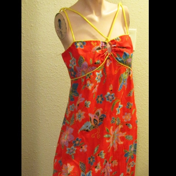 VINTAGE 1970s floral maxi dress