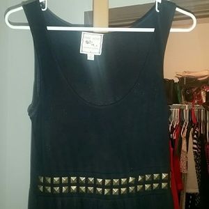 Black dress w gold studs