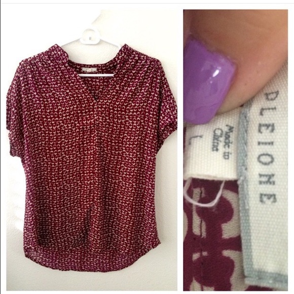 Pleione open neck top
