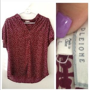 Pleione open neck top