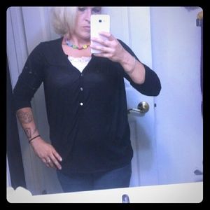 Elbow length black h&m top