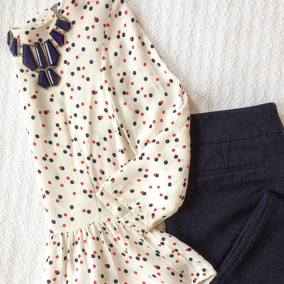 ✨Final Sale✨ Polka Dot Peplum Top