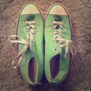 Bright green converse