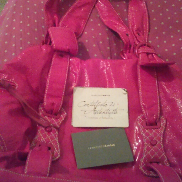 Nwot Francesco biasia hot pink  large bag