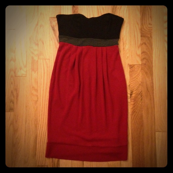Ella Moss colorblock strapless dress