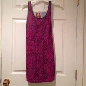 Pink Cheetah Bodycon Dress