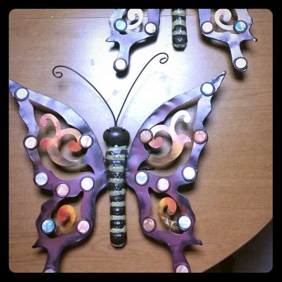 Butterfly decorative wall pieces