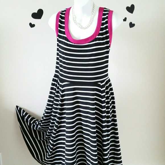 *SOLD* Torrid Striped Empire Jersey Tank Dress - Picture 2 of 4