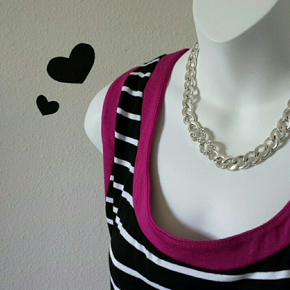 *SOLD* Torrid Striped Empire Jersey Tank Dress - Picture 3 of 4