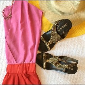 ✨Final Sale✨ Pink & Orange Colorblock Dress