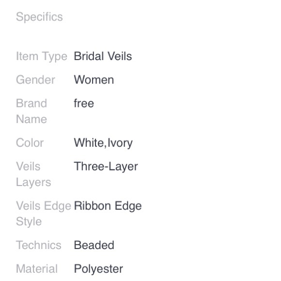 Bridal veil - Picture 2 of 4