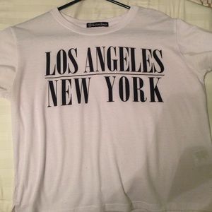 cute "Los Angeles New York" crop top
