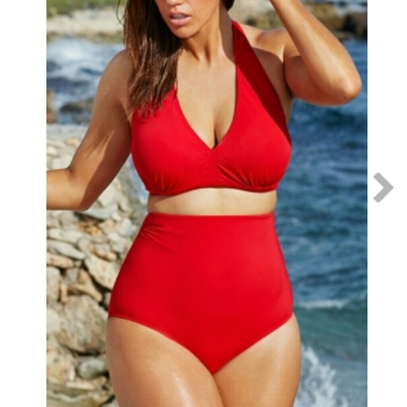 Victoria's Secret Outerwear - Red High-waisted Halter Bikini