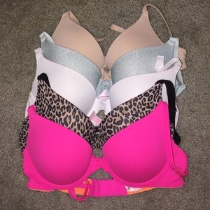VICTORIA SECRET PINK PUSH-UP BRAS 32B