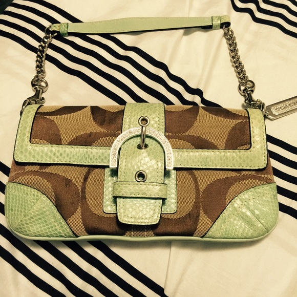 Authentic Small Mint Green coach purse