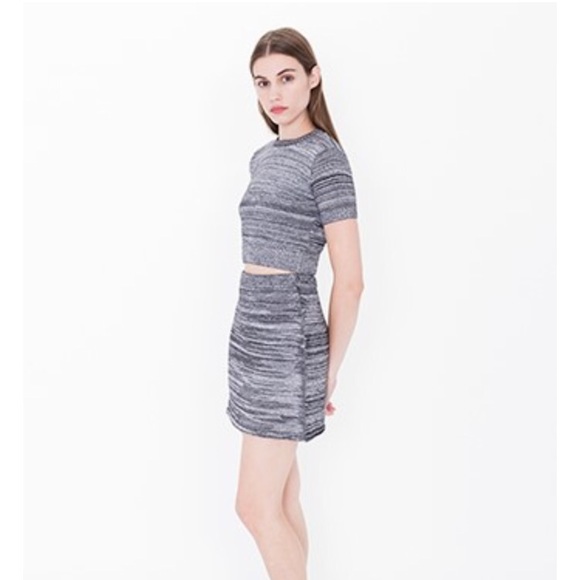 Knitted zebra A-line skirt