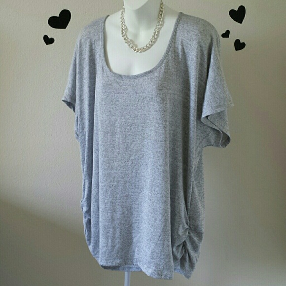 *SOLD* Tempted Gray Knit Bow Back Top - Picture 2 of 3