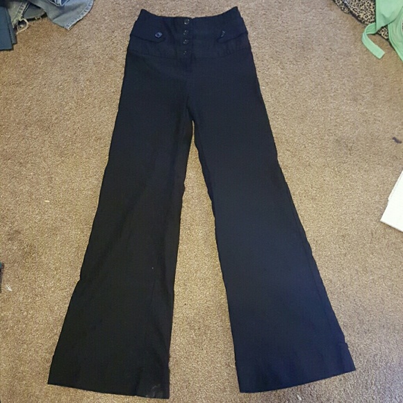 High waisted black dress pants