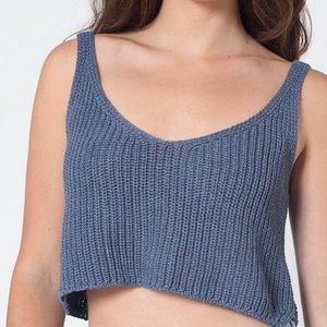 Knitted loose crop top