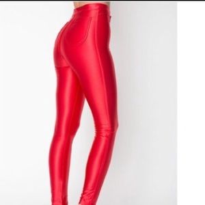 Red disco pant