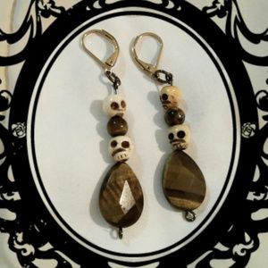 Skull earrings.