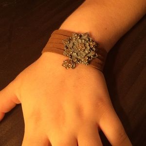 Brown flower bracelet