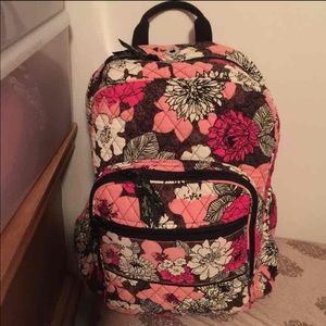 Vera Bradley Campus Backpack Mocha Rouge