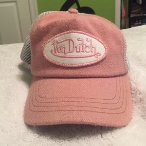 Authentic Von Dutch pink trucker hat