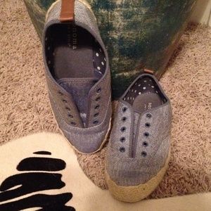 Blue and Tan Shoes