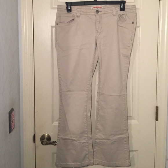 Boot cut khaki pants
