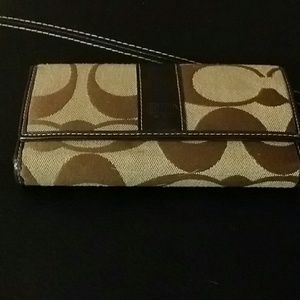 Coach checkbook  wallet