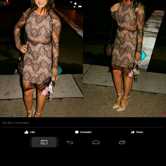 Dresses & Skirts - Nude lace two piece