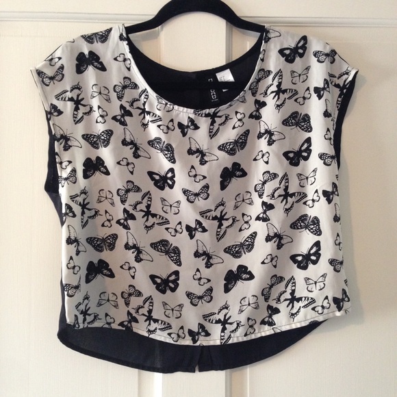 Butterfly Detailed Silky Shirt