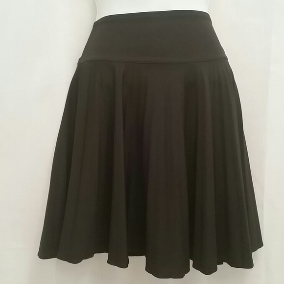 Dresses & Skirts - Short Black Knit Fit & Flare Skirt