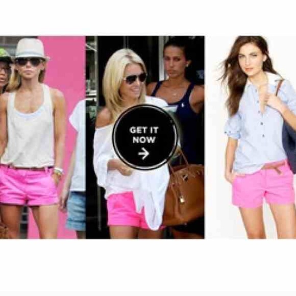 💞Fabulous pink jean demin distressed ripped short