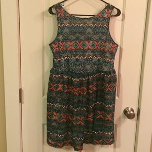 Cute high necked dress with lace overlay