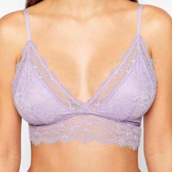 Gorgeous bralette purple, crop top lace velvet