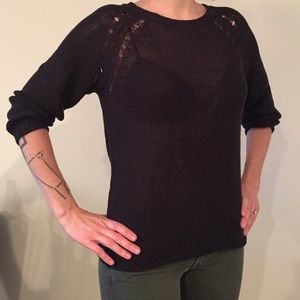 Black knit sweater H&M sz Xs
