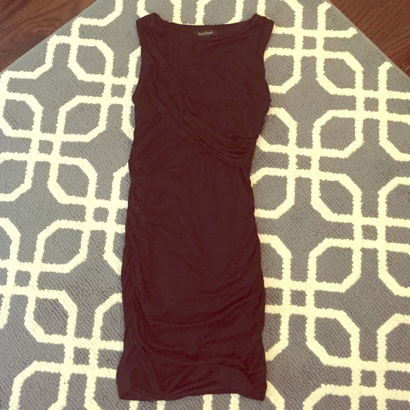LBD Black Rouching fitted dress XS