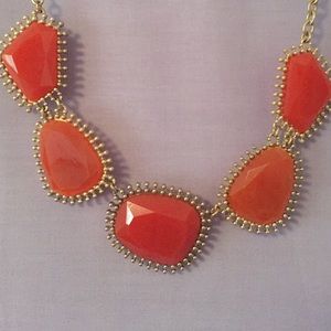 Burnt orange statement necklace