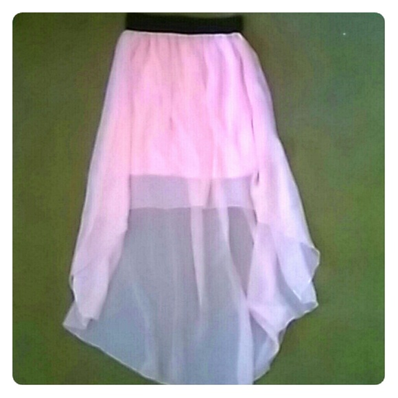 Hi-Low pink skirt