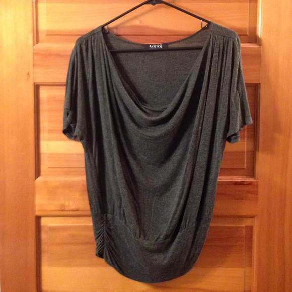 GUSB charcoal cowl neck top.