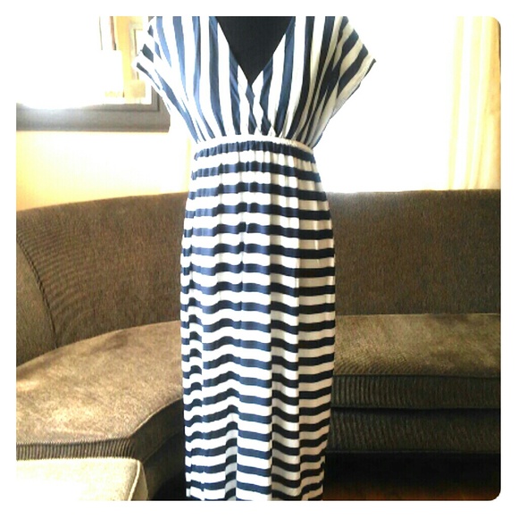 Dresses & Skirts - Nautucal Navy Striped Dress 3.99 ship 1 hr